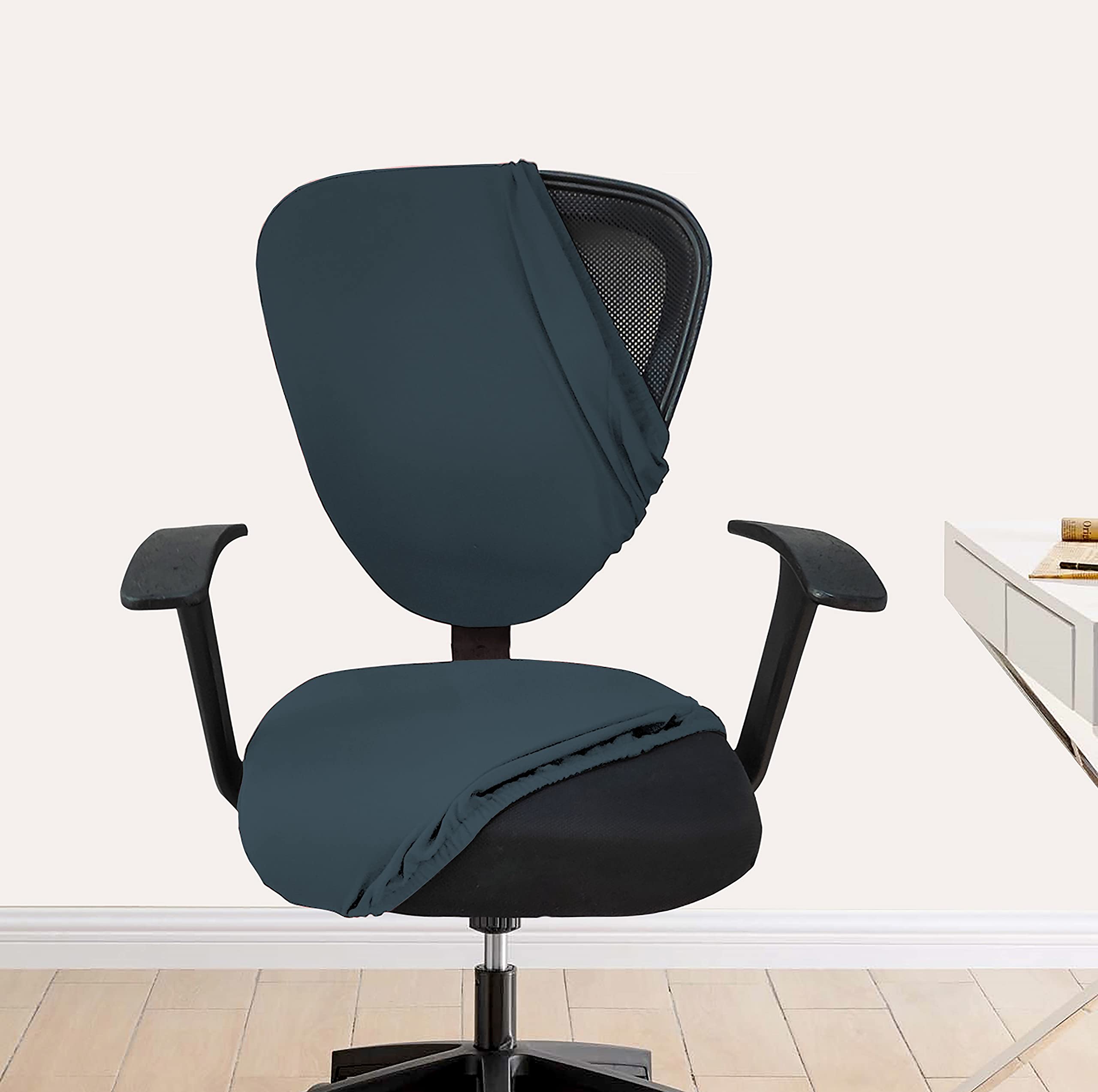HOTKEI Dark Gray 2 Piece Pack of 1 Office Chair Cover 200GSM Fabric Stretchable Elastic Removable Washable Office Computer Desk Executive Rotating Chair Seat Covers Slipcover Protector (B08VRP5XR8) Amazon Price History, Amazon Price Tracker