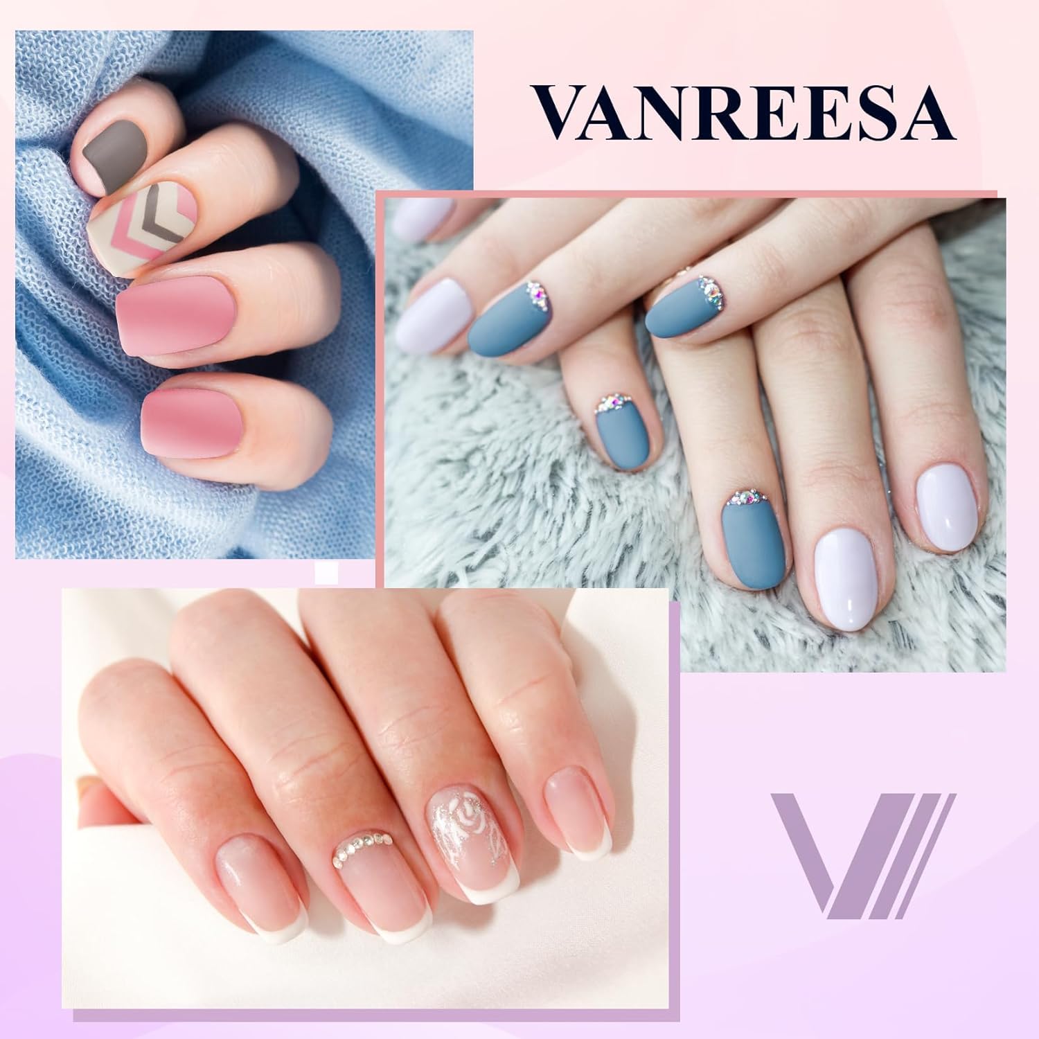 VANREESA Kit Vernis Semi Permanent Complet, Kit Ongles Semi Permanent 15 Couleurs avec Lampe à Ongles 36W U V Kit de Démarrage Outils de Base pour la Manucure Cadeau pour Les Femmes
