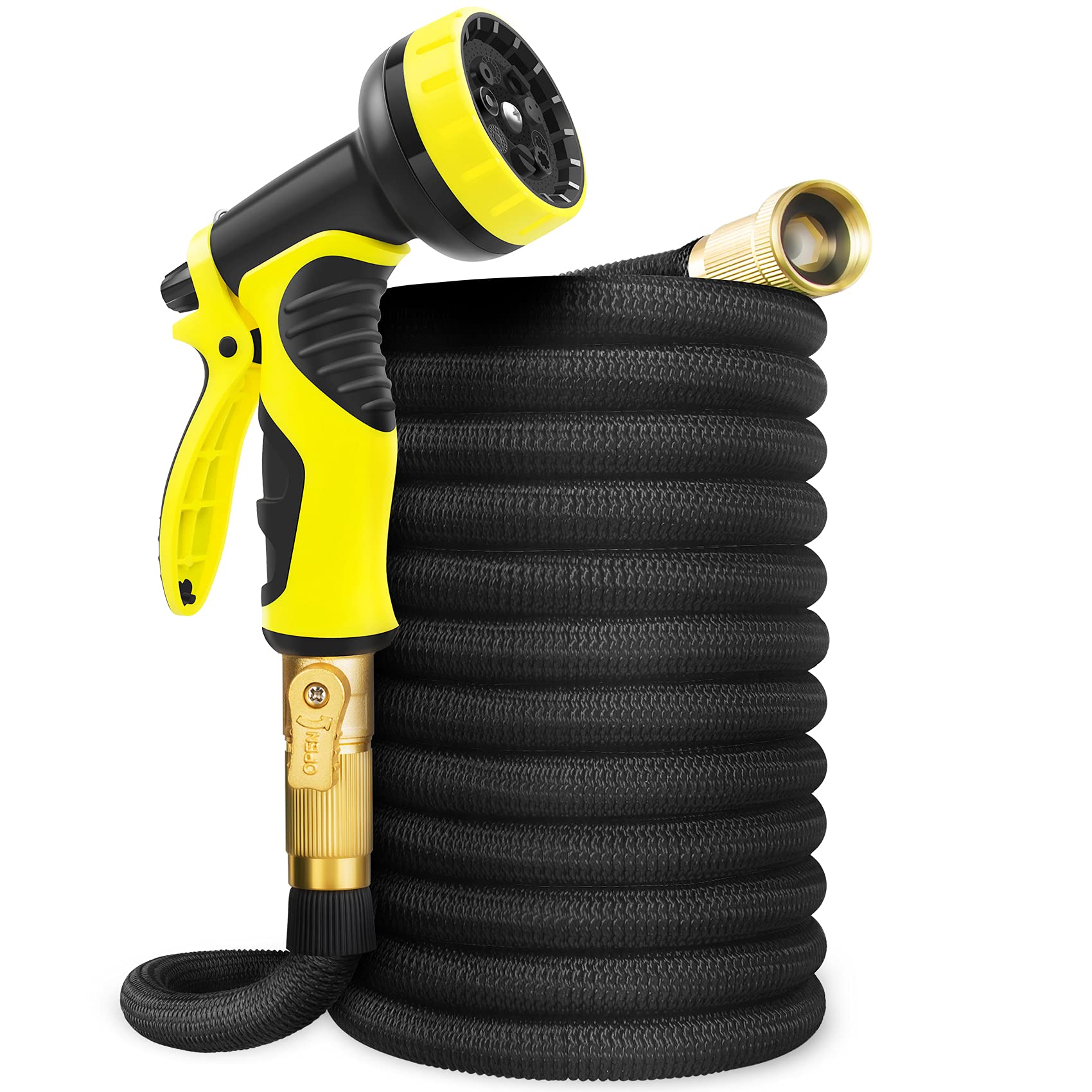 Buy Aterod Expandable Garden Hose, 50ft Strongest Flexible Water Hose, 9 Functions Sprayer with