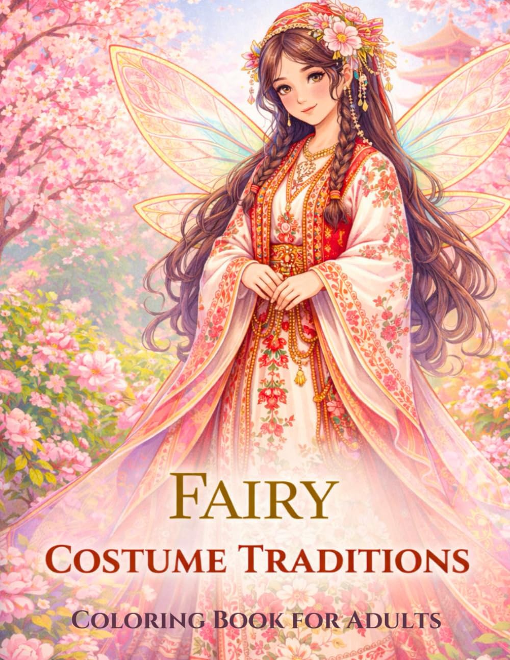 Fairy Costume Traditions: Coloring Book for Adults and Teens with Fairies Inspired by Traditional Costumes Around the World (Whimsical Fairyland Coloring Books Collection)