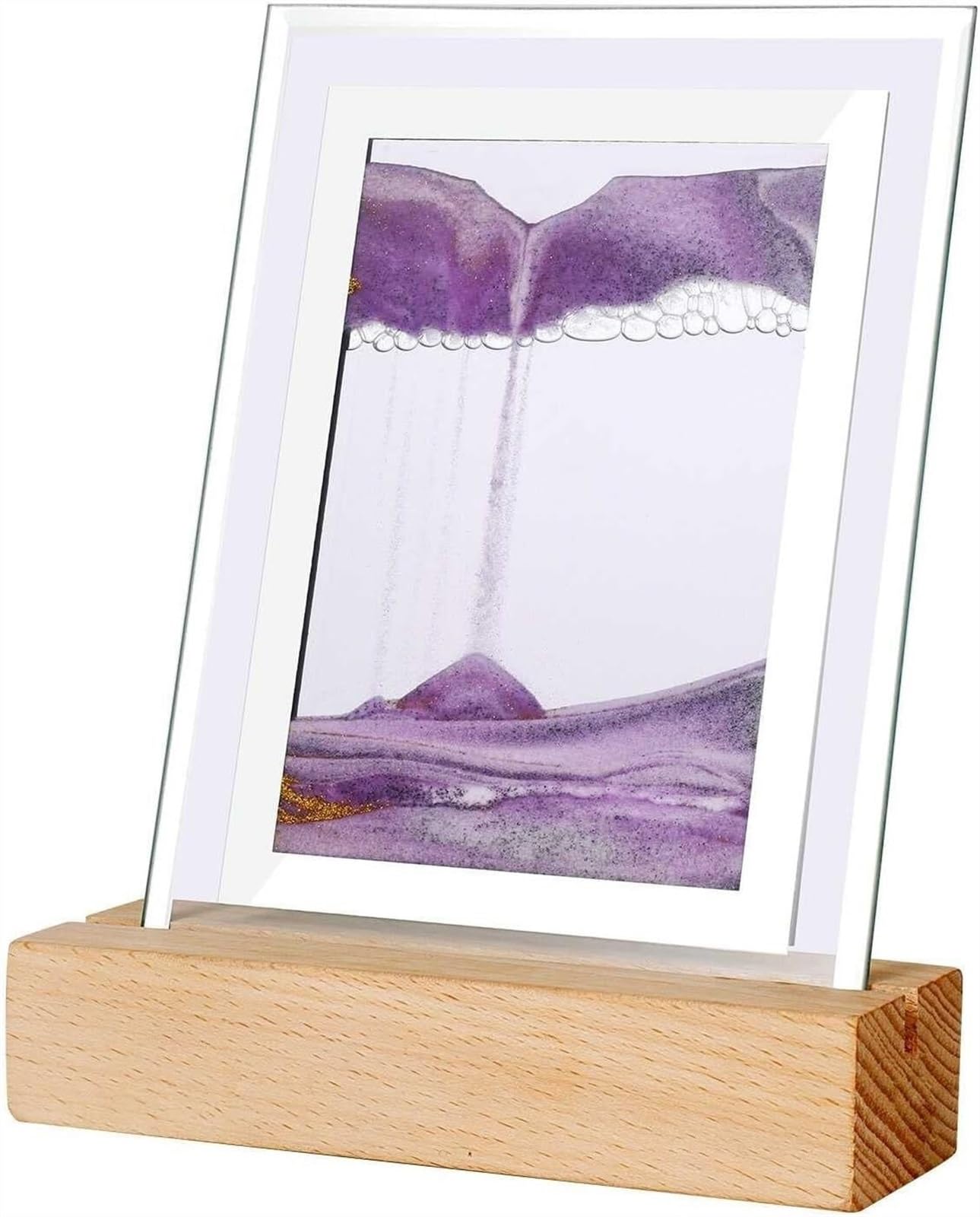 SXDMOUBK Quicksand Painting Table Lamp LED Quicksand Painting Hourglass Art Table Lamp, Deep Sea Sandscape Night Light, 3D Bedside Table Lamp Liquid Motion Sand Art for Bedroom Home Decor and Office