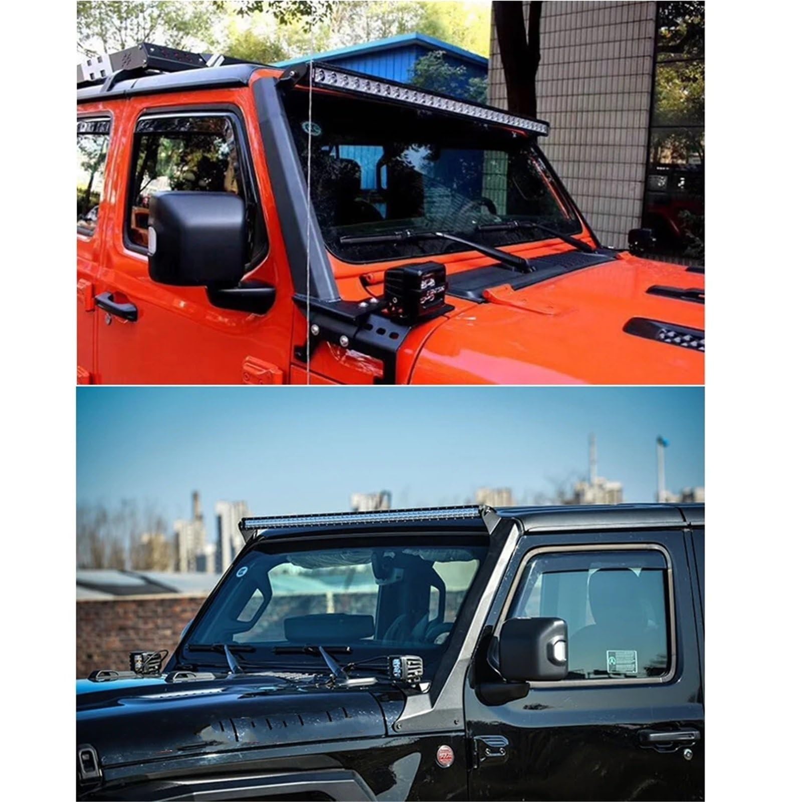 uchwyt do reflektorów Pasuje do Jeep Wrangler JL 2018 2019+52-calowy pasek oświetlenia roboczego uchwyt na przednią szybę z dolnymi uchwytami narożnymi
