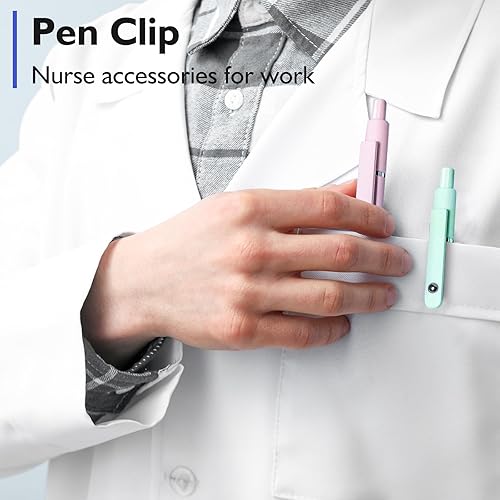 Miniatura 6 de Vanhench Bolígrafos de gel de tinta negra de 0.020 in para mujeres, accesorios de escritorio de oficina, bolígrafos de punta fina para tomar notas,