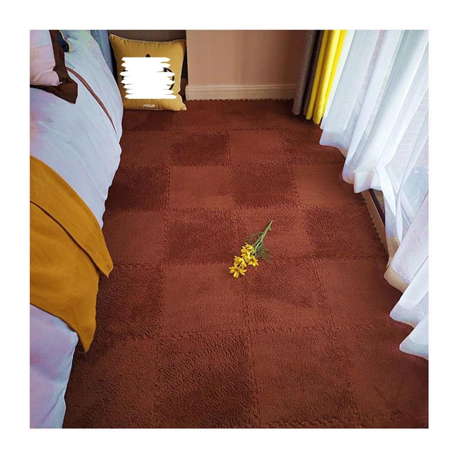 Alfombras entrelazadas de felpa MEMEM para aislar suelos fríos y evitar golpes