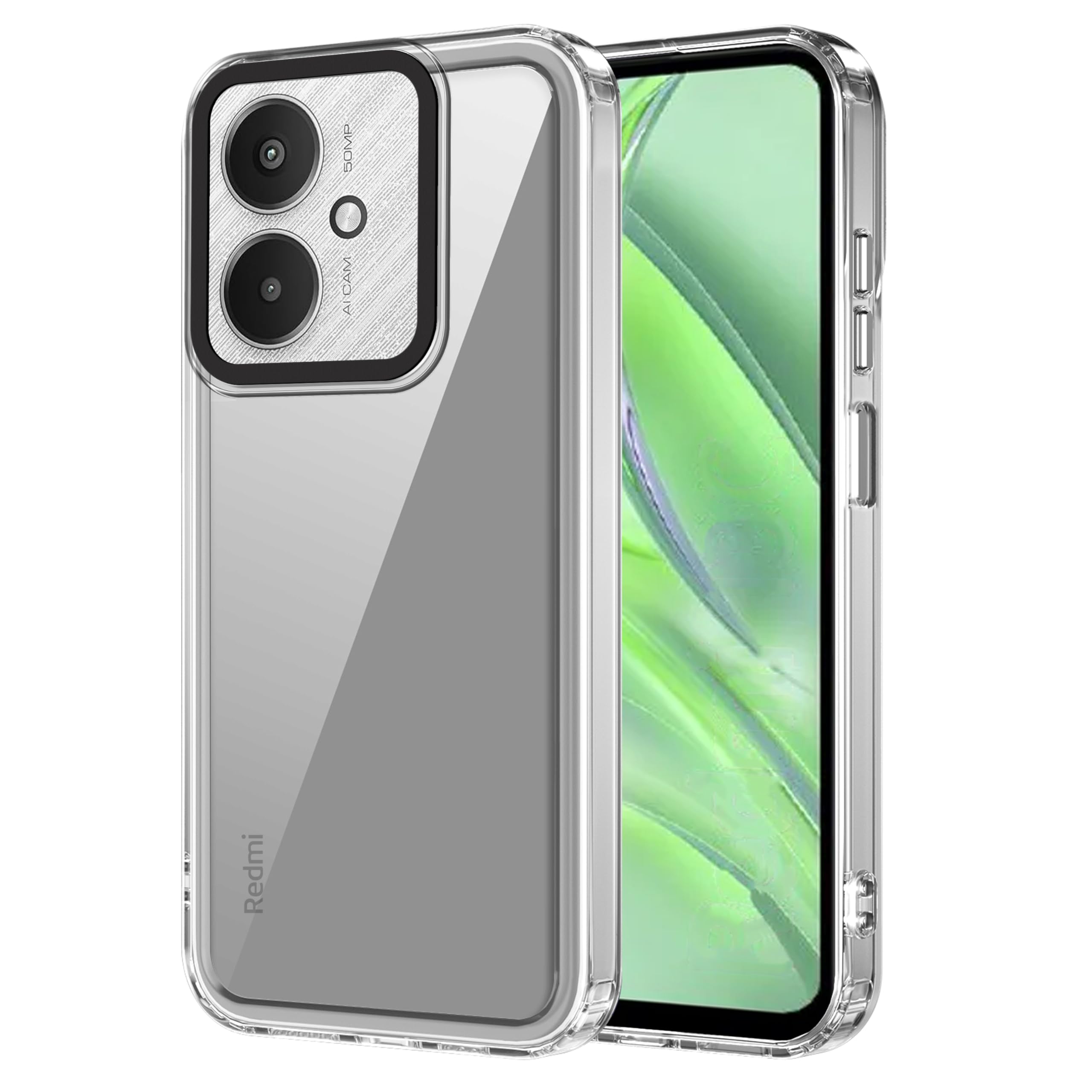 amazon basics Back Case Cover for Mi Redmi 13C 5G | Compatible for Mi Redmi 13C 5G Back Case Cover | Case Cover with Cam