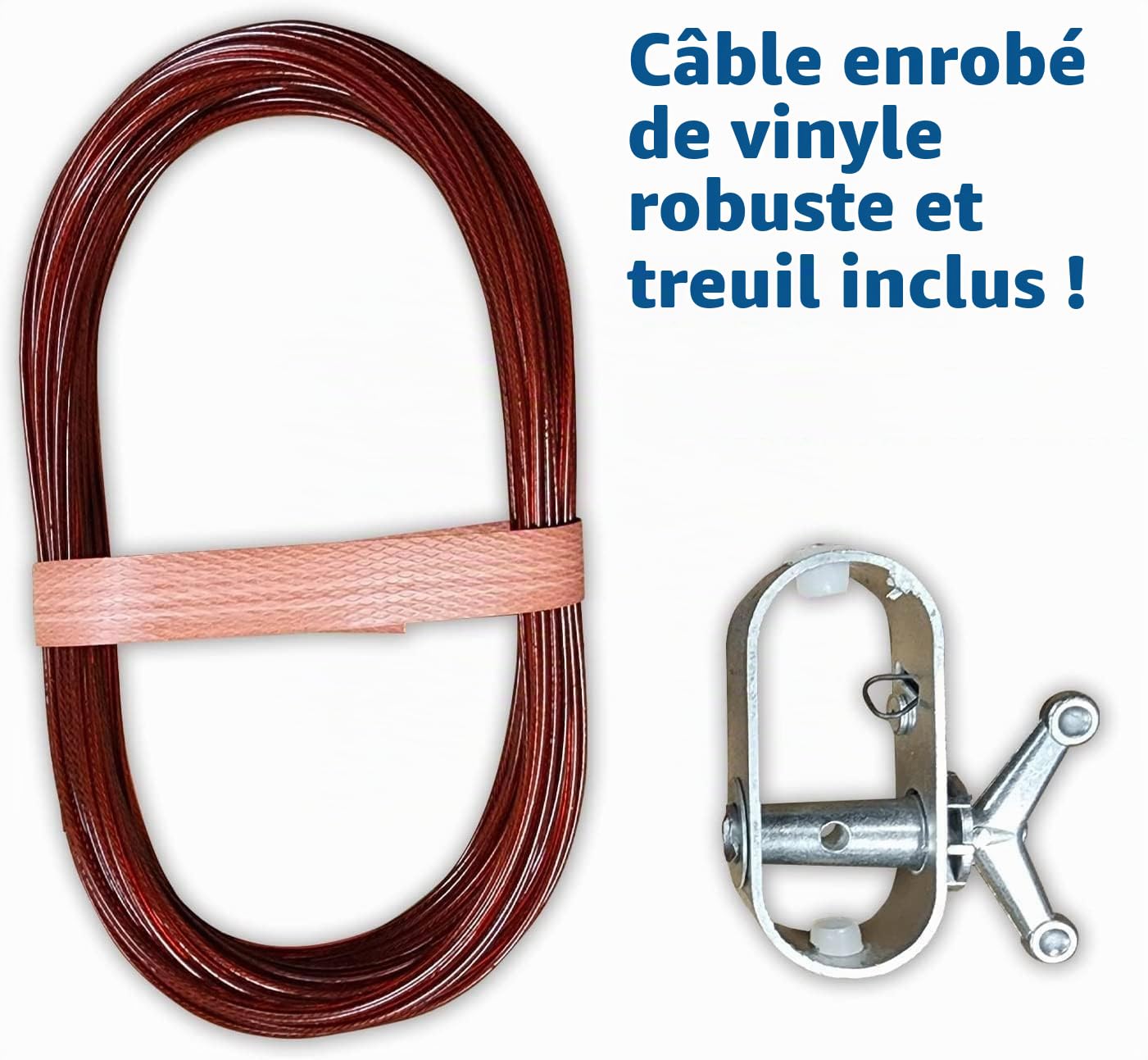 Winter Block Bâche d'hiver Ronde pour Piscine Hors Sol, 4,8 m, avec treuil et câble, résistance et durabilité supérieures, Protection UV