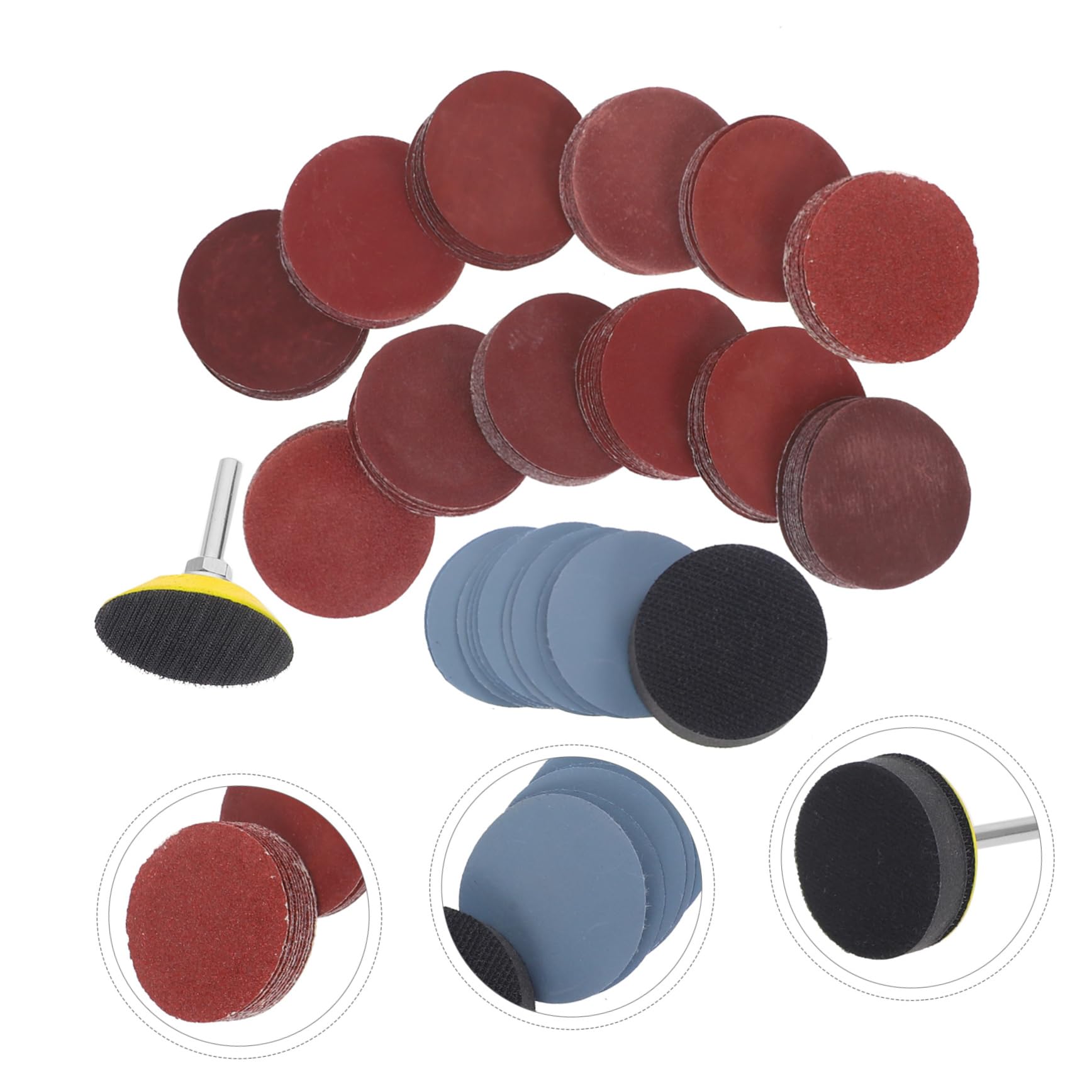 ULTECHNOVO 5sets Dischi Abrasivi Supporto Per Trapano Includendo Diverse Grane e Tampone Di Lucidatura Per Finitura Liscia e Professionale