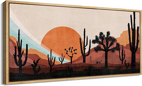 Miniatura 80 de MUDECOR Lienzo enmarcado extra grande para pared, tonos neutros suaves, naturaleza, vida silvestre, antiguo, retro, bellas ilustraciones,