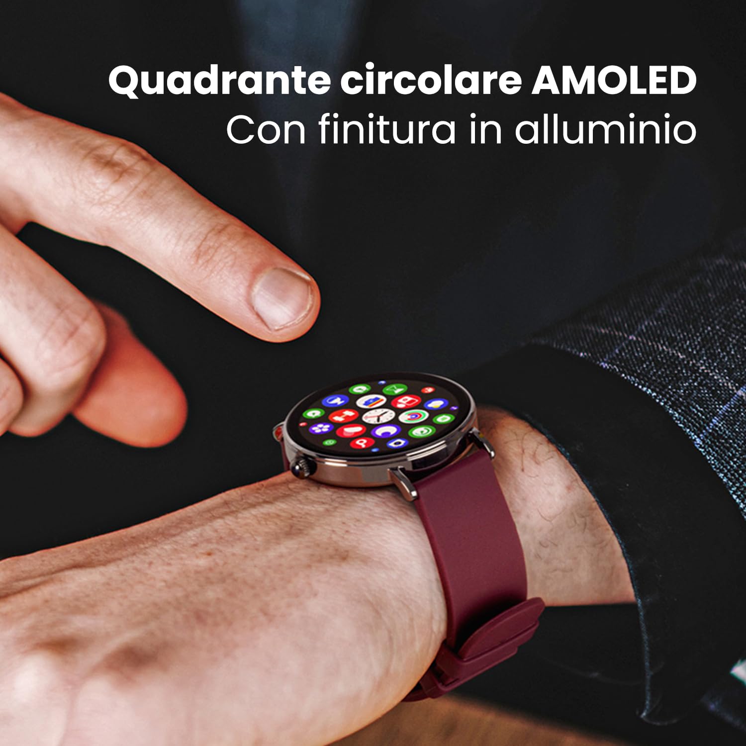 SPC SMARTEE DUO VELVET - Smartwatch AMOLED 1,32" | 2 cinturini, chiamate connettività Bluetooth, ricarica wireless, batteria 7 giorni, 100 sport, applicazione SPC SMART YOU