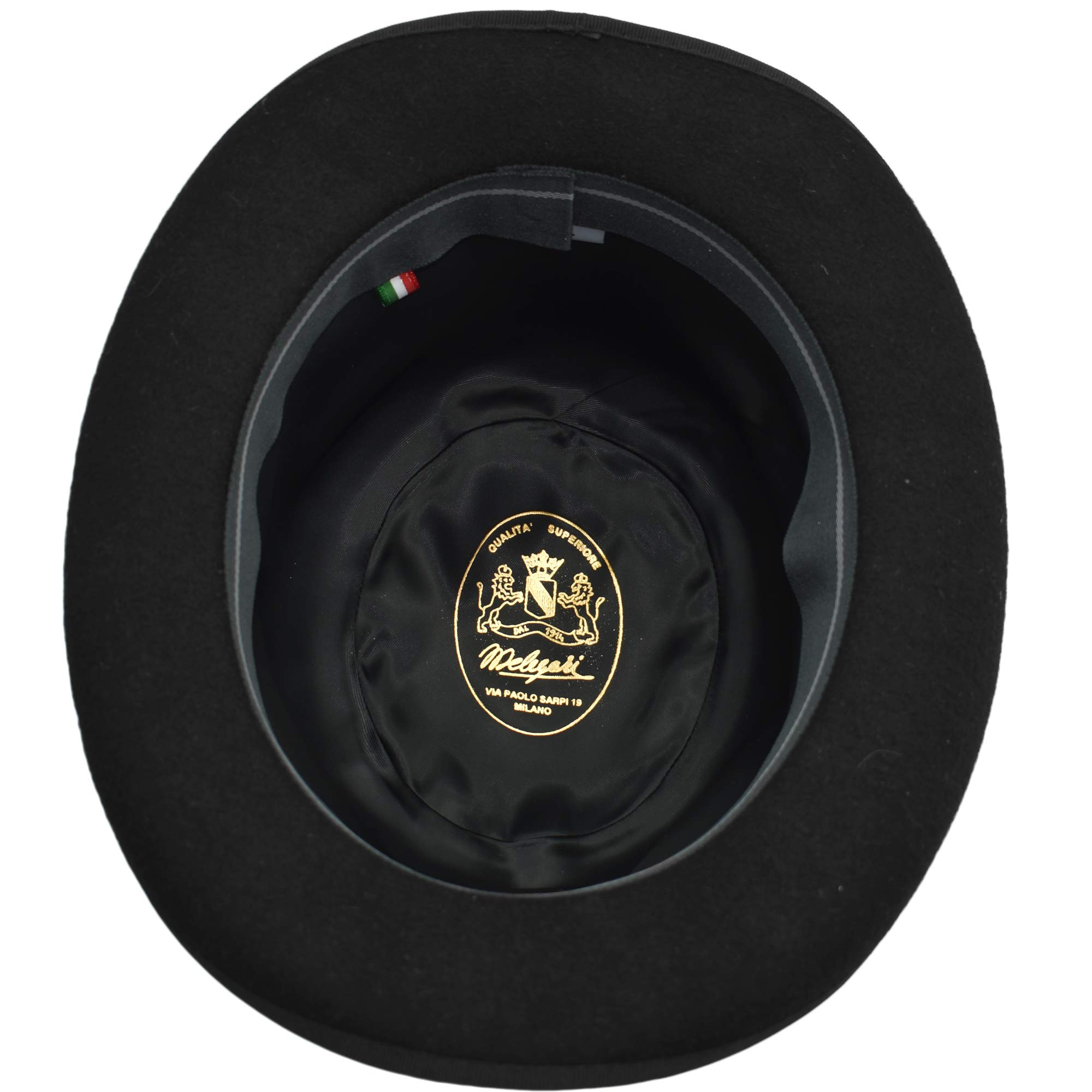 Melegari Cappello a Bombetta Feltro di Lana Modello Laurel & Hardy | Bombetta Inglese | Uomo Donna| Estate Inverno