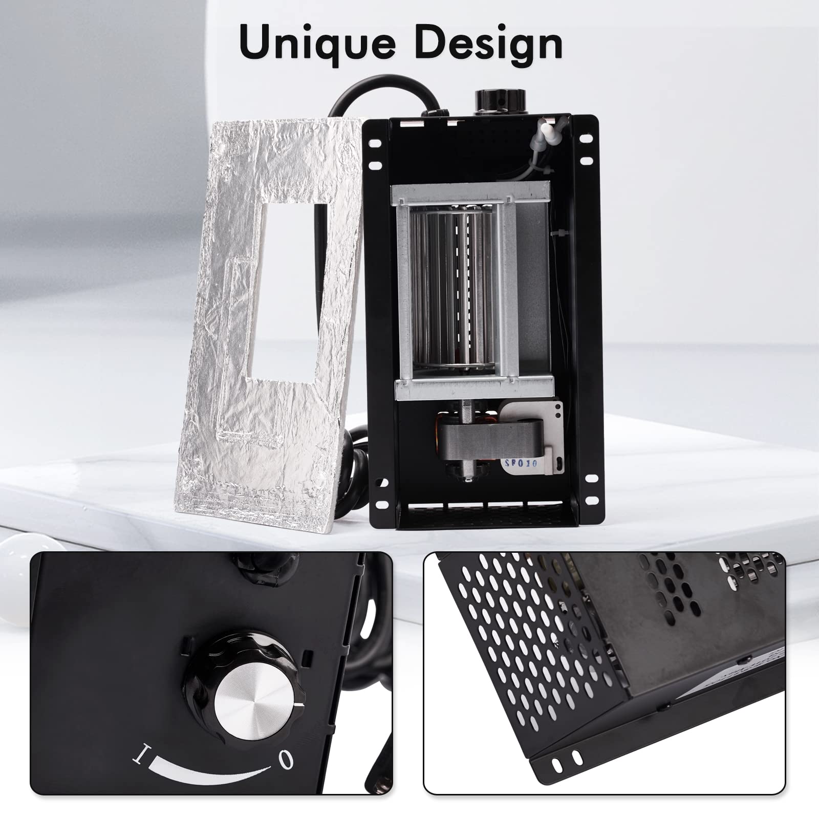 Yiming Speed Variable S31105 Fireplace Blower 110V ~ 120V for GHP Group, Monessen, Majestic (MHSC Brands), Majestic Dutchwest Windsor, CFM US Century Plate Steel Freestanding Wood Stove Fireplace.