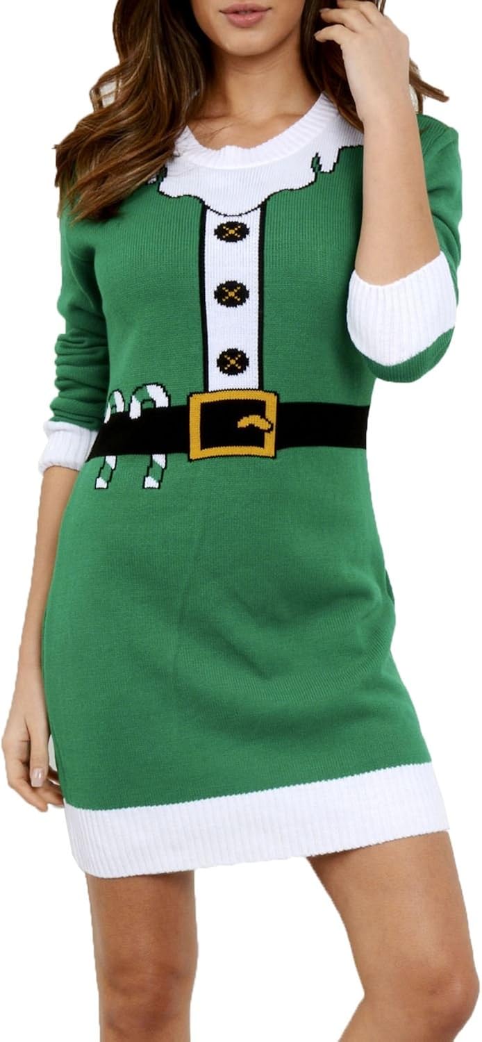 Christmas elf jumper dress Clearance
