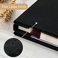 Vista 5 de potricher Álbum de Fotos Grande Autoadhesivo 3x5 4x6 5x7 8x10 Fotos Cubierta de Lino 40 Páginas en Blanco Álbum de Recortes Magnético DIY con un