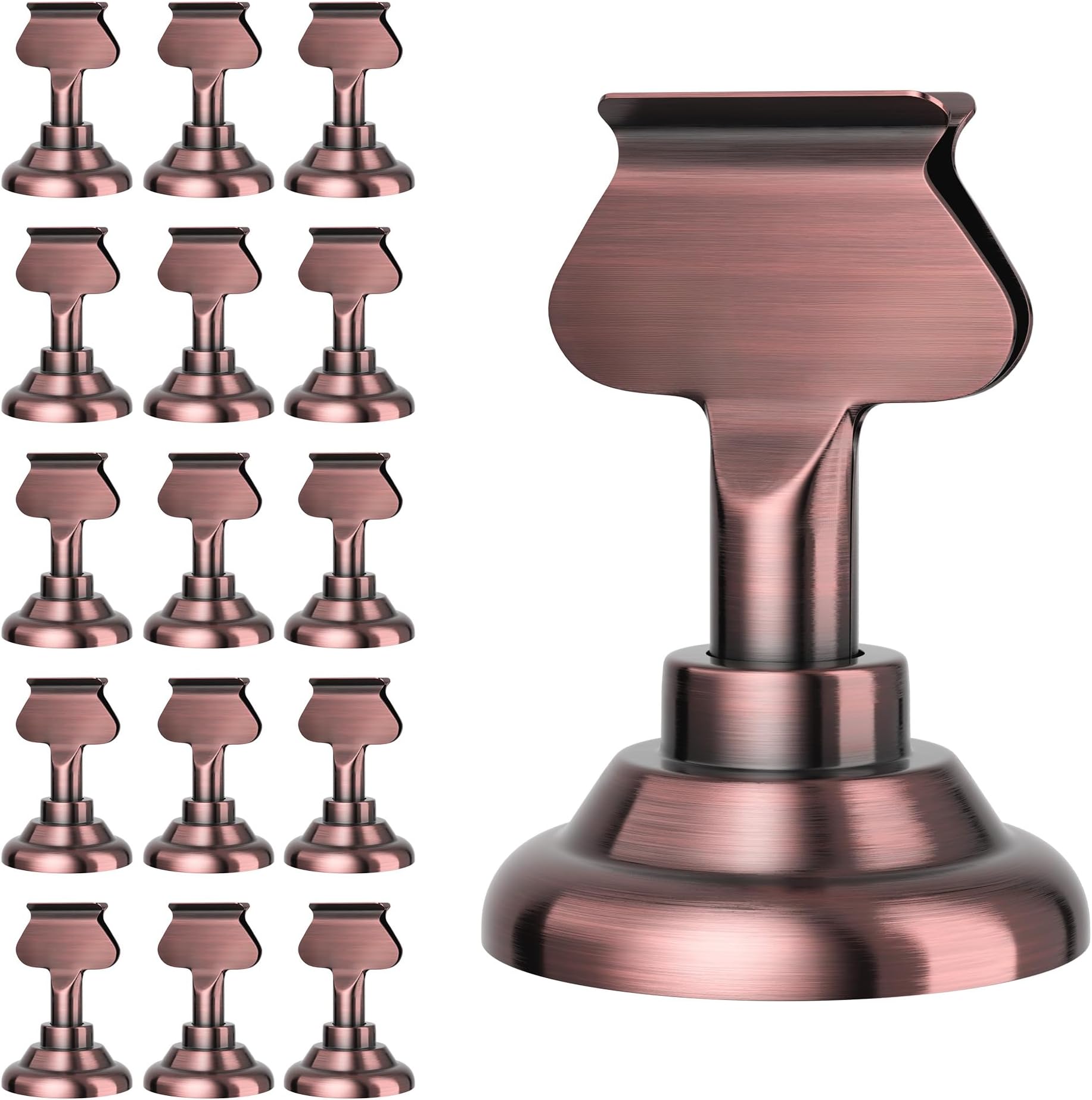 Urban Deco 16PK Table Number & Place Card Holders - 1.7 Inch Steel Holders for Photos, Food Signs, Memo Notes, Weddings, Restaurants, Birthdays (Copper)