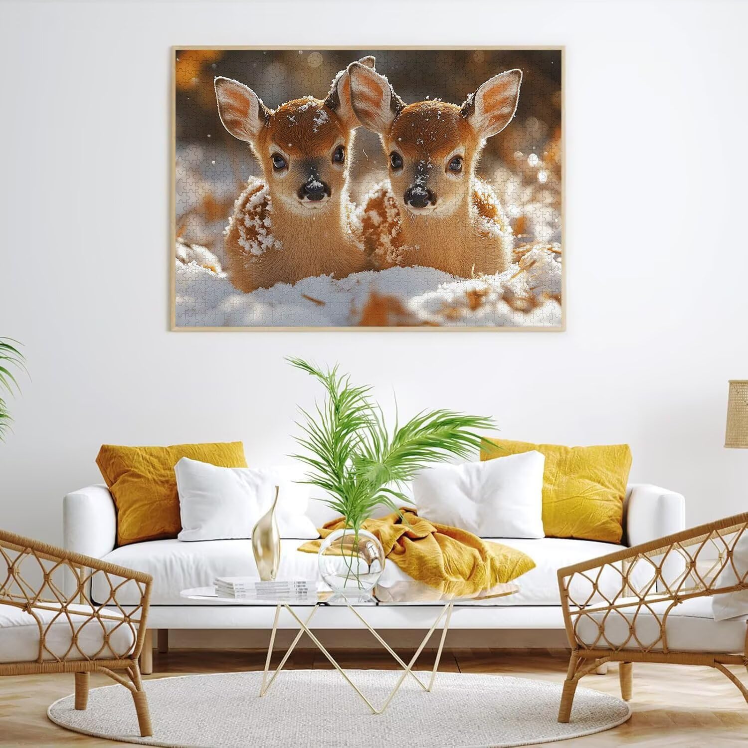 1500 sztuk puzzli dla dorosłych, gry rodzinne, jeleń śnieg, n-420