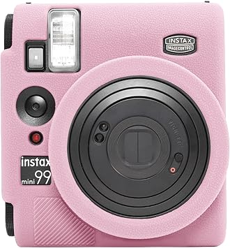 Easy Hood Camera Case for Fujifilm Instax Mini 99 Instant Camera, Soft Rubber Protective Case Cover Mini 99 Full Body Skin Protector Lightweight Shockproof Pink