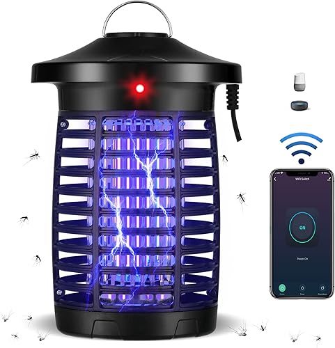 Trampa inteligente para insectos voladores para interiores y exteriores, los exterminadores eléctricos pueden ser control remoto por aplicación y