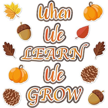 58 Pcs Thanksgiving Cut Outs Fall Classroom Door Decor