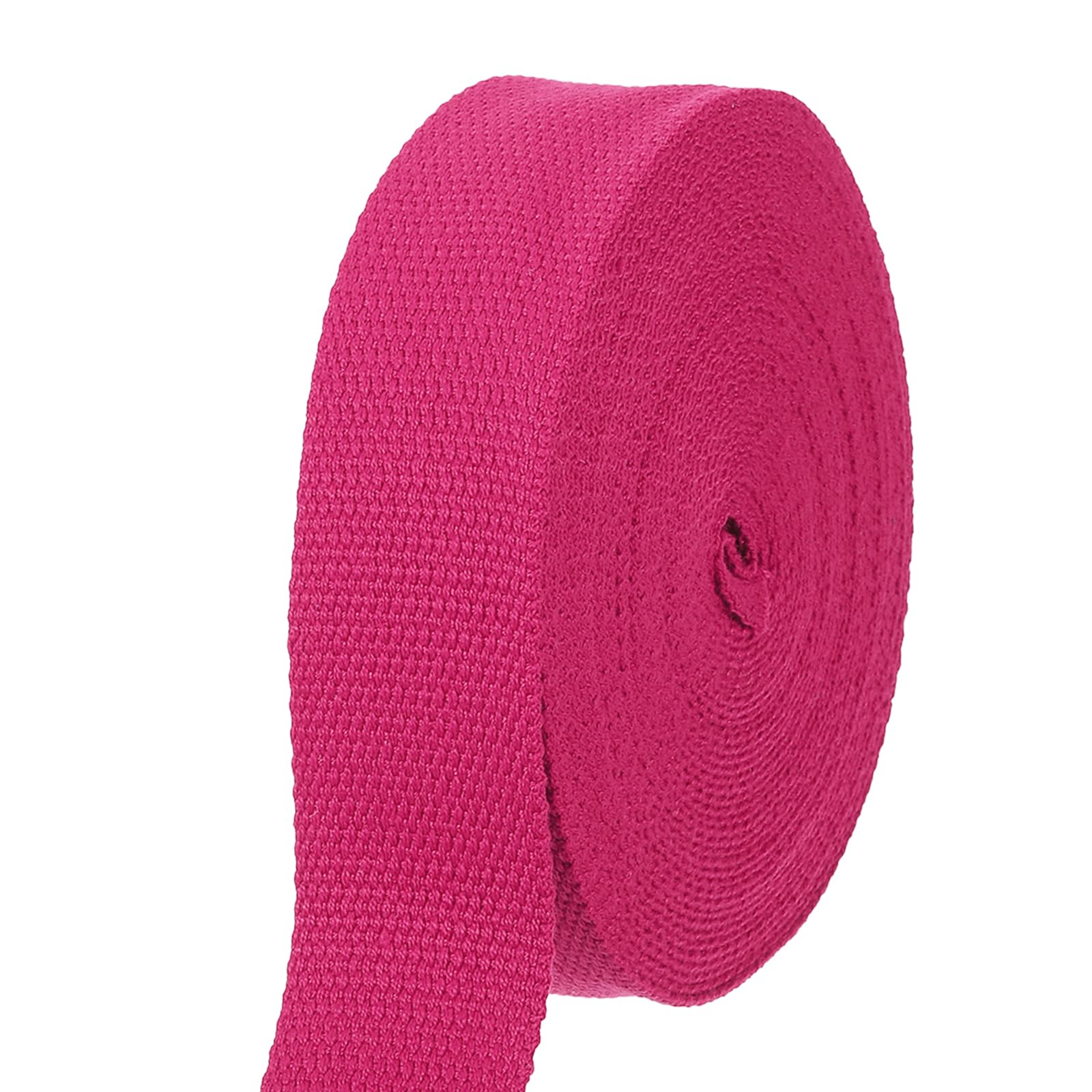 sourcing map Cotton Webbing 1.5 Inch 11 Yard Polyester Cotton Weave Webbing Strap Twill Tape Ribbon for Arts and Crafts Webbing Tote Bag Handles Cloth Belt Making Outdoor Supplies, Rose Red