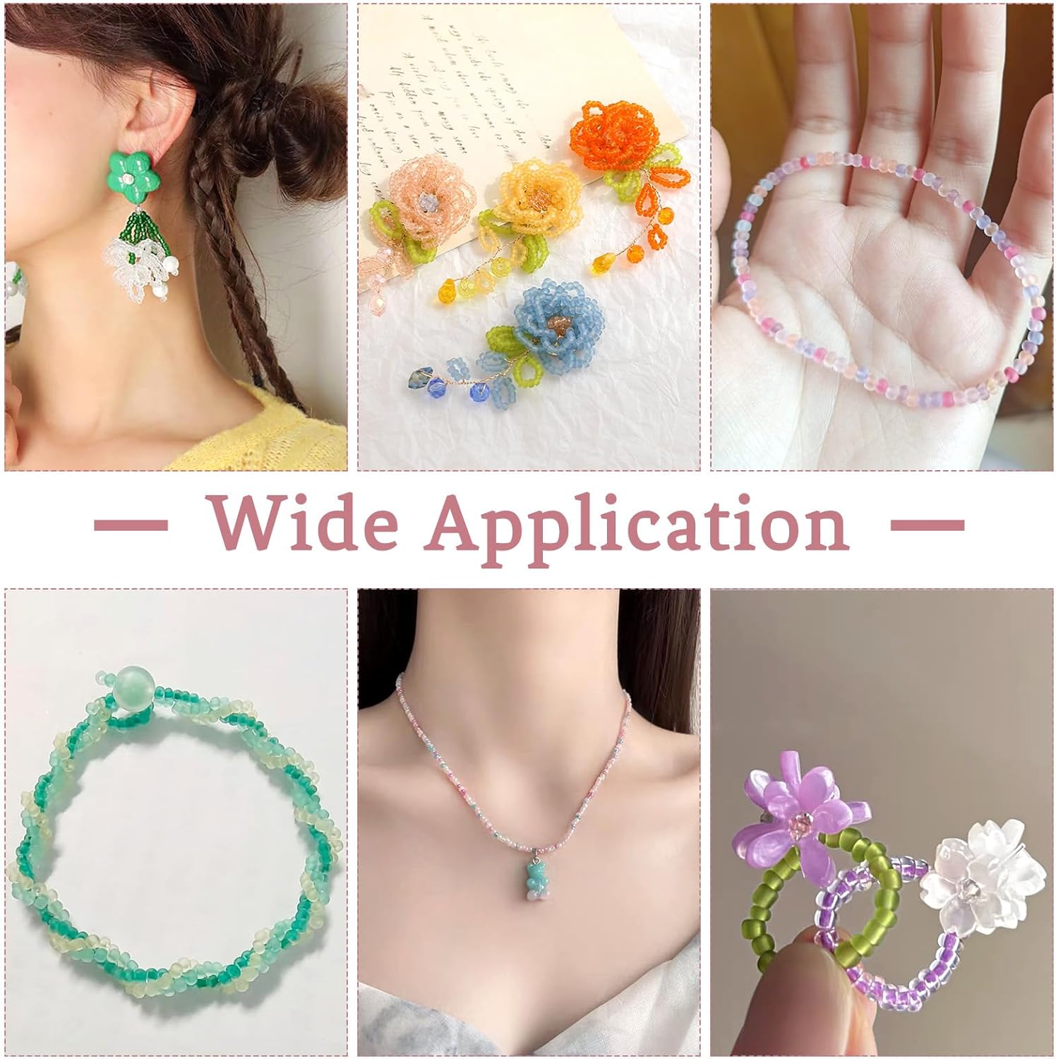 10 Colors 3x2mm Frosted Glass Seed Beads 0.33 lb Rondelle Small Crystal Beads Pastel Candy Colored Bead Kit for Crafts DIY Friendship Bracelets Beading Jewelry Making Supplies - Image 4