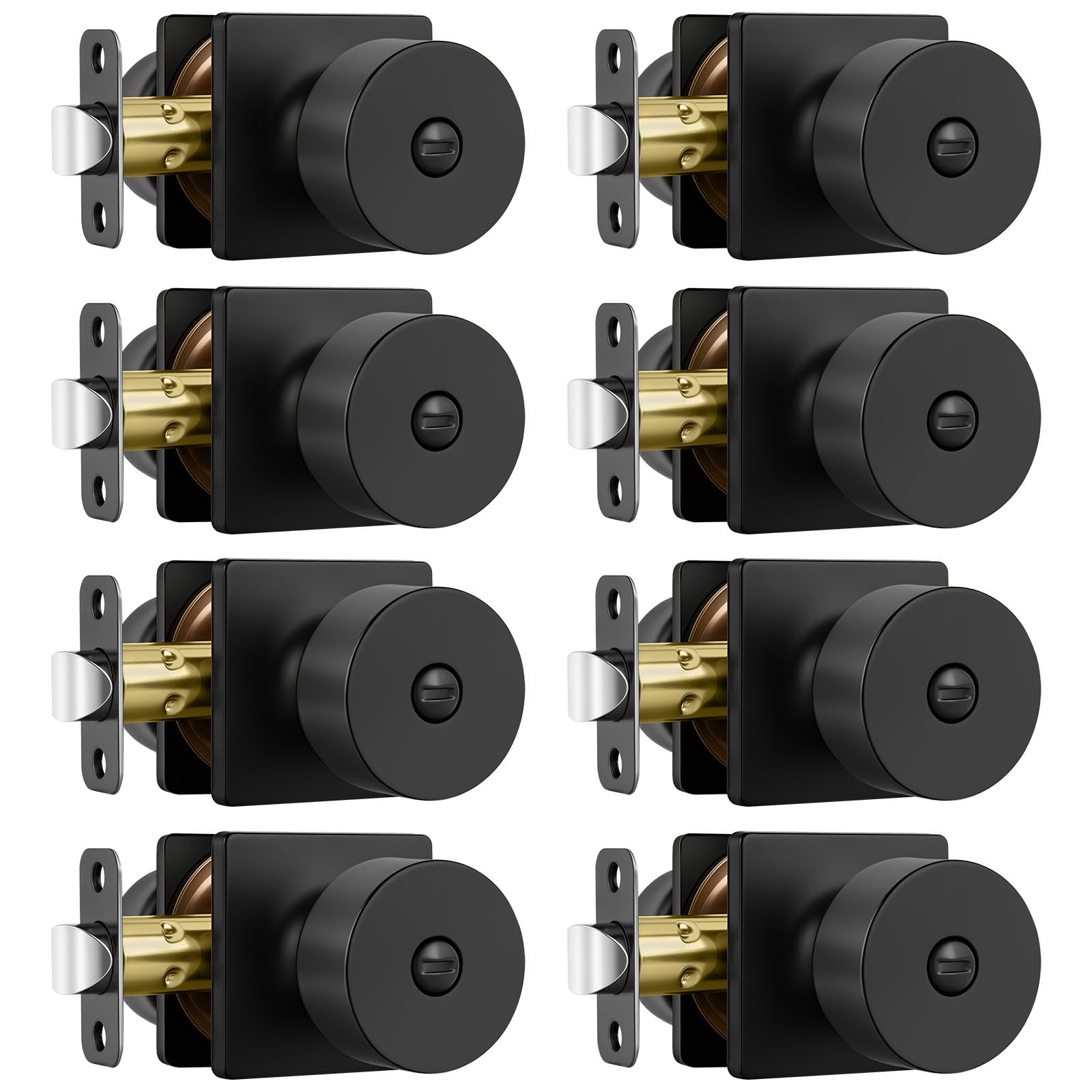 Haidms Matte Black Door Knobs - 6 Pack -13
