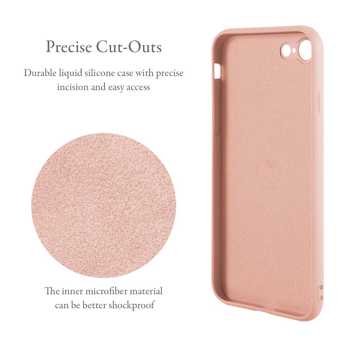 UEEBAI IPhone Hülle Mit Ringhalter – Für SE 2022/7/8/SE 2020, Silikon, Magnetisch, Rosa