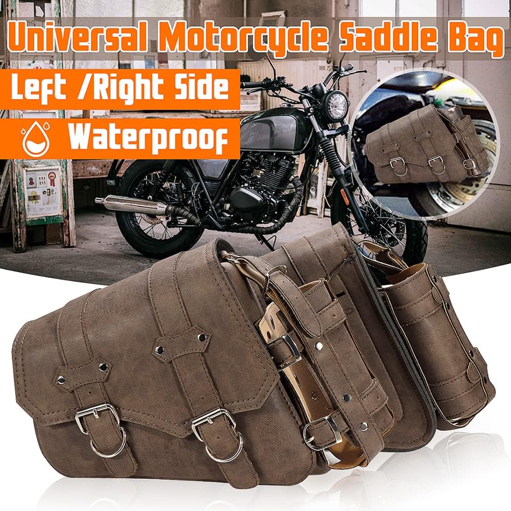 Universal Motorcycle Saddlebags Saddle Bags Tool Side Pouch Waterproof Luggage Storage Bags