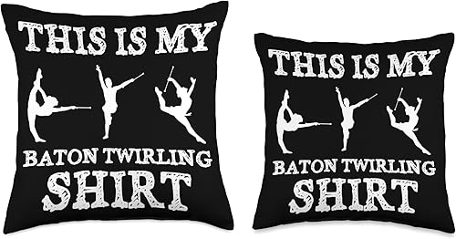 Miniatura 3 de Baton Twirling Twirler Majorettes Clothing This Is My Baton Twirling Shirt Twirler Majorettes Throw Pillow 18x18 Multicolor