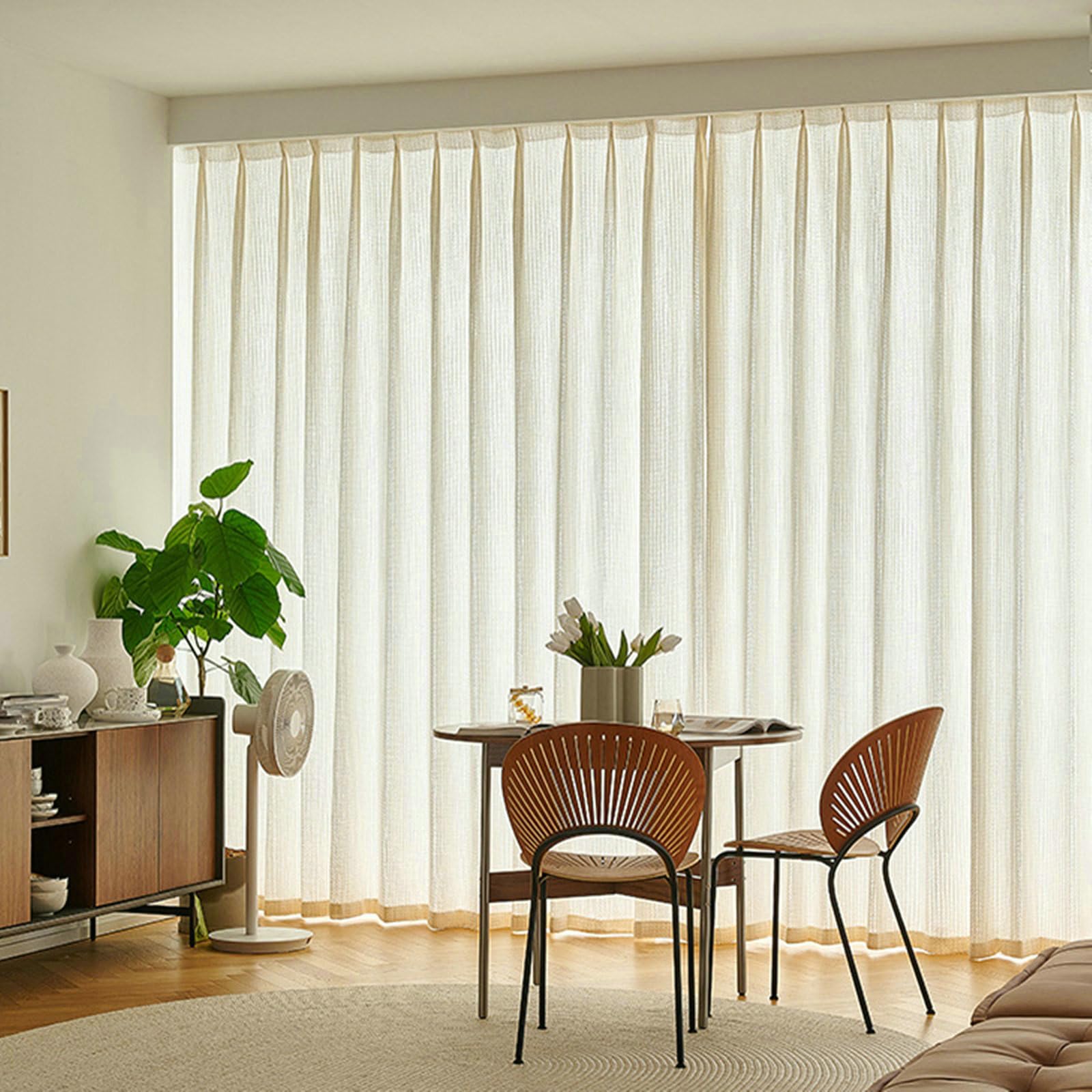 Tende Esterno, Tenda Soggiorno Moderno Beige 137X214CM Tende Finestra Texture Geometrica