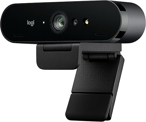 Logitech Cámara web BRIO Ultra HD para grabación y transmisión de videoconferencias (negro) (renovado)