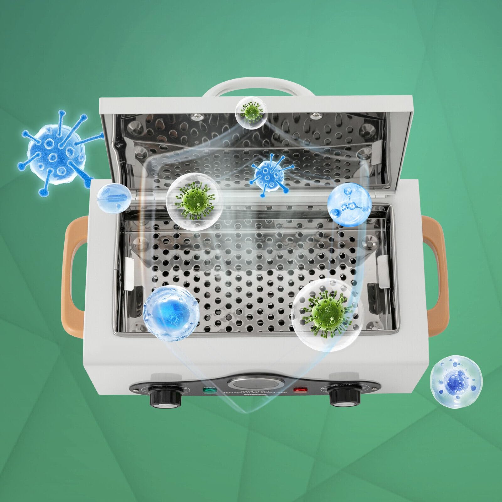 Sterilizzatore ad alta temperatura 300 W sterilizzatore professionale sterilizzatore ad aria calda disinfezione per utensili per unghie, saloni di unghie, strumenti per clinica dentale, strumenti