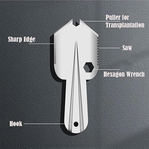 Miniatura 2 de Herramienta de jardinería multiusos, paleta de camping ultraligera, pala compacta para mochileros, paleta de acero inoxidable para mochileros,
