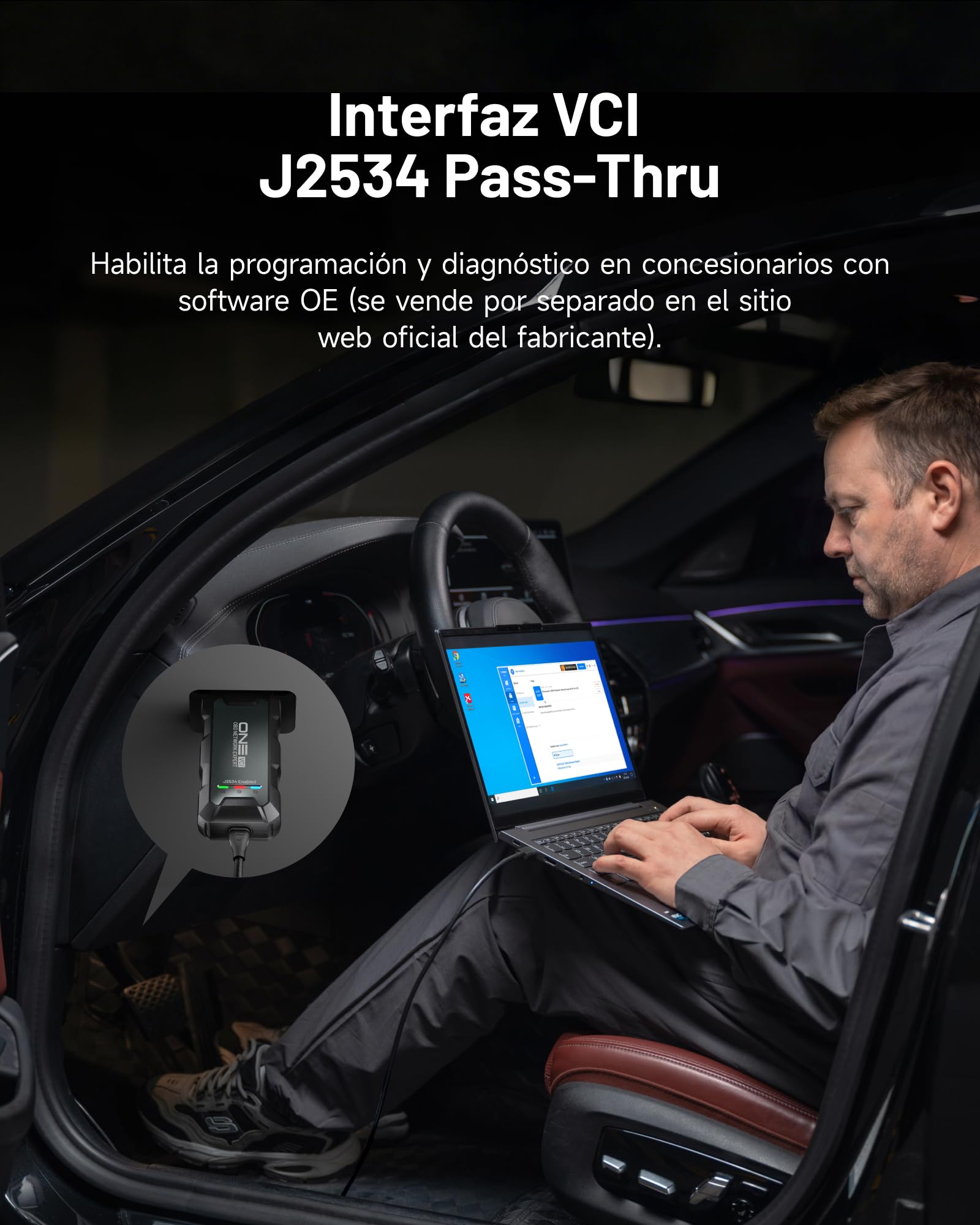 TOPDON ONE 10.1" Bidireccional OBD2 Diagnosis, Passthru J2534, Codificación ECU y Más de 50 Servicios, Diagnosis Coche multimarca de Sistema Completo con TopFix AI, Topología OE, Acceso FCA/Renault/VA