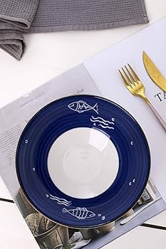 瓷碗 Amazon.com: 瓷碗4 件組陶瓷沙拉碗大份碗適用於甜點拉麵河粉麵條