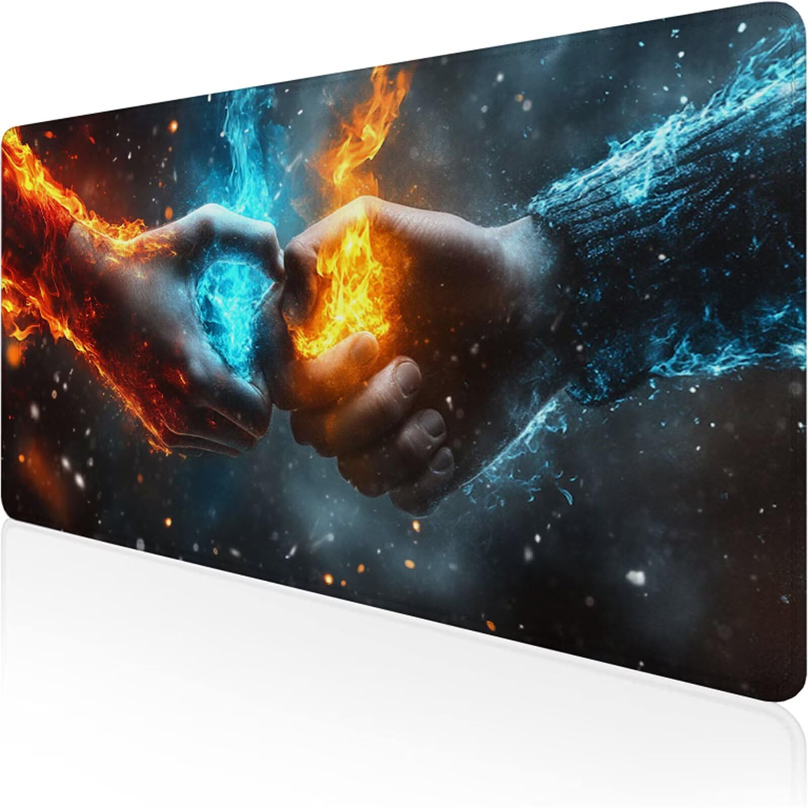 Niebieska podkładka pod mysz dla graczy XXL 1400 x 600 x 3 mm, podkładka pod biurko ręka z antypoślizgową i wodoodporną gumową podstawą, gładka powierzchnia poprawia precyzję i szybkość D1-991