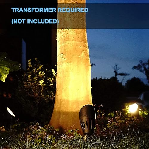 Miniatura 2 de GOODSMANN 2PK - Luces de paisaje de bajo voltaje para iluminación de inundación al aire libre, 5 W, 400 lúmenes, 2700 K, con pico de metal y conector