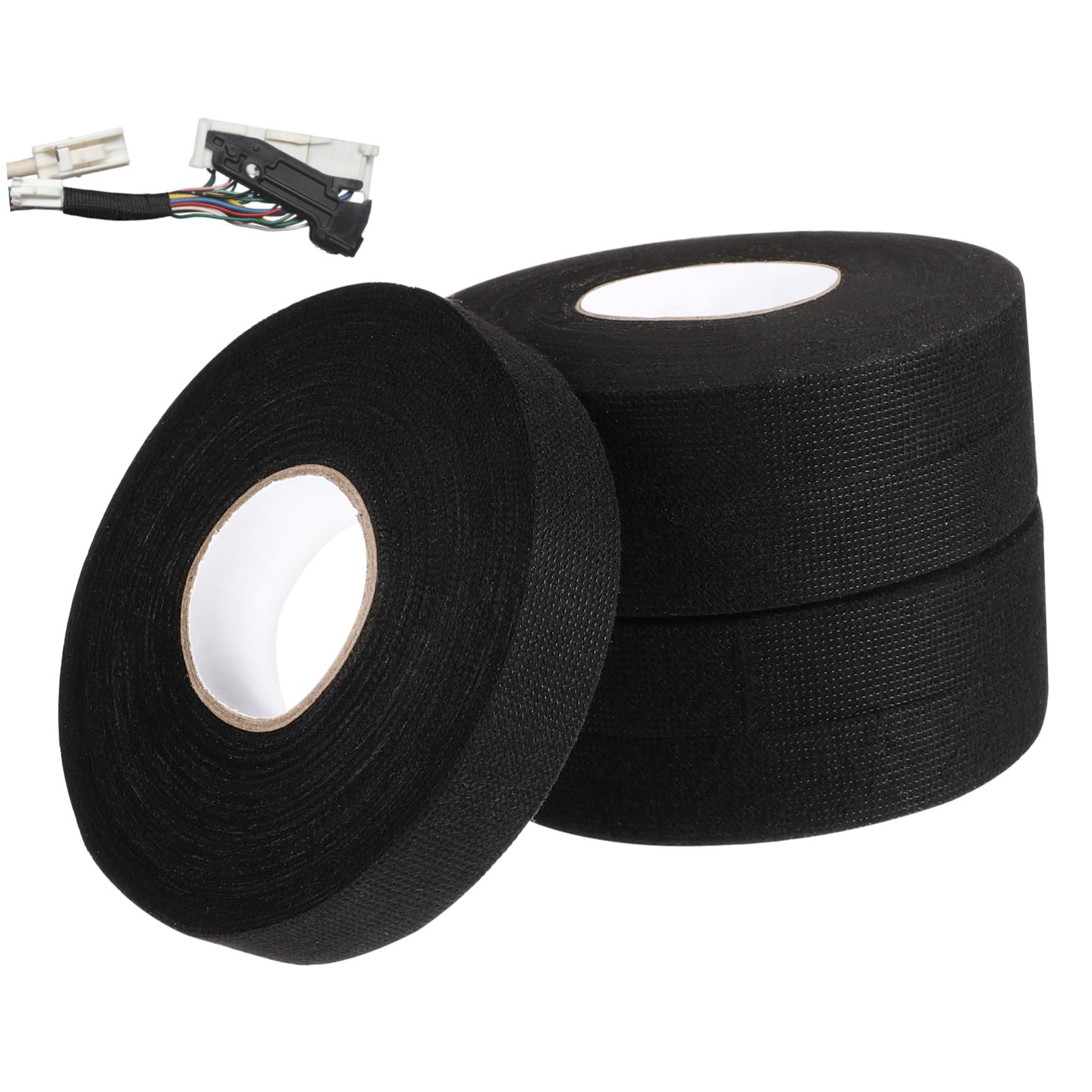 Didiseaon 5 rollos Cinta de Arnés de Cableado Automotriz Alta Temperatura Adhesiva para Reducción de Ruido y Fijación de Cables Motor y Tablero