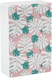 Tropical Leaf Monstera Cigarette Case Waterproof Cigarette Holder Box Portable Flip Open Cigarette Pack