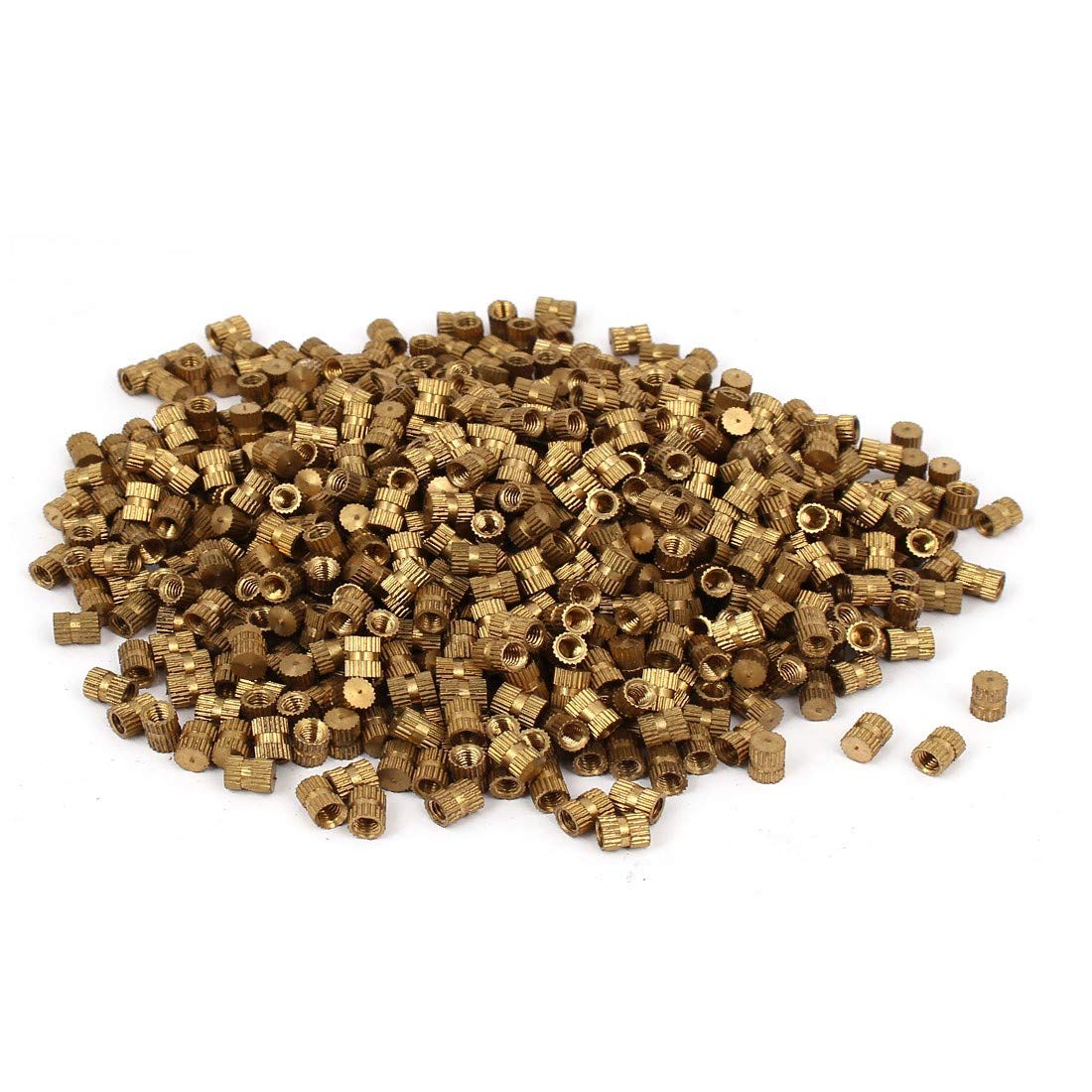 New Lon0167 M4 x Featured 7mm 5.5mm OD reliable efficacy Brass Threaded Insert Embedded Knurled Thumb Nut 1000PCS(id:be5 d8 05 311)