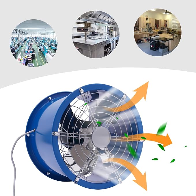 Ventilador axial TFCFL de 16 pulgadas para conducto cilíndrico, a prueba de explosiones, para cabina de pintura, con motor de cobre puro y funcionamiento silencioso miniatura 5
