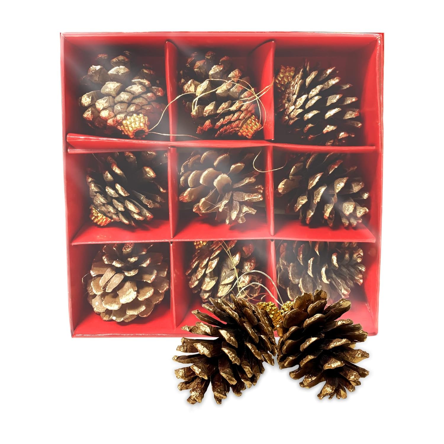Christmas Magic Pine Cone Natural 4.5cm 9pc