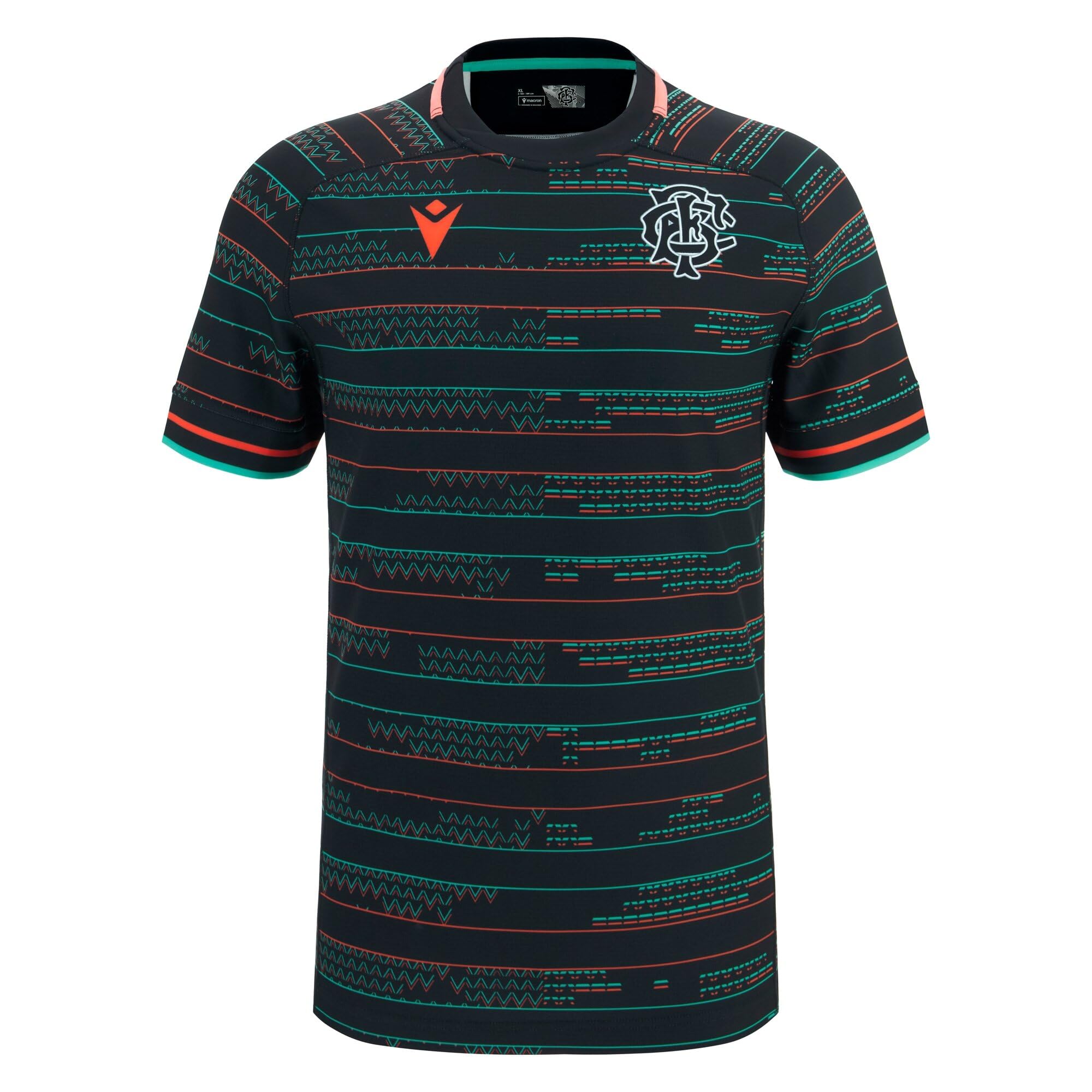 Macron Men's Black Barbarians 2025/26 Training Rugby Shirt (Uk, Alpha, Xl, Regular, Regular)