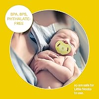 Vista 6 de Love Noobs Chupete de silicona completa, 4 chupetes, chupetes de 0 a 6 meses, chupetes para recién nacidos sin BPA, chupetes de silicona, chupete