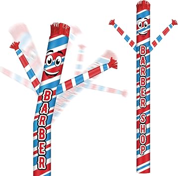 Sotiff Barber Shop Inflatable Tube Man 20 Ft, Barber Shop Waving Inflatable Tube Guy, Giant Wacky Dancing Puppet Guy for Outdoor Decoration Advertising Business Promotion, Without Blowers