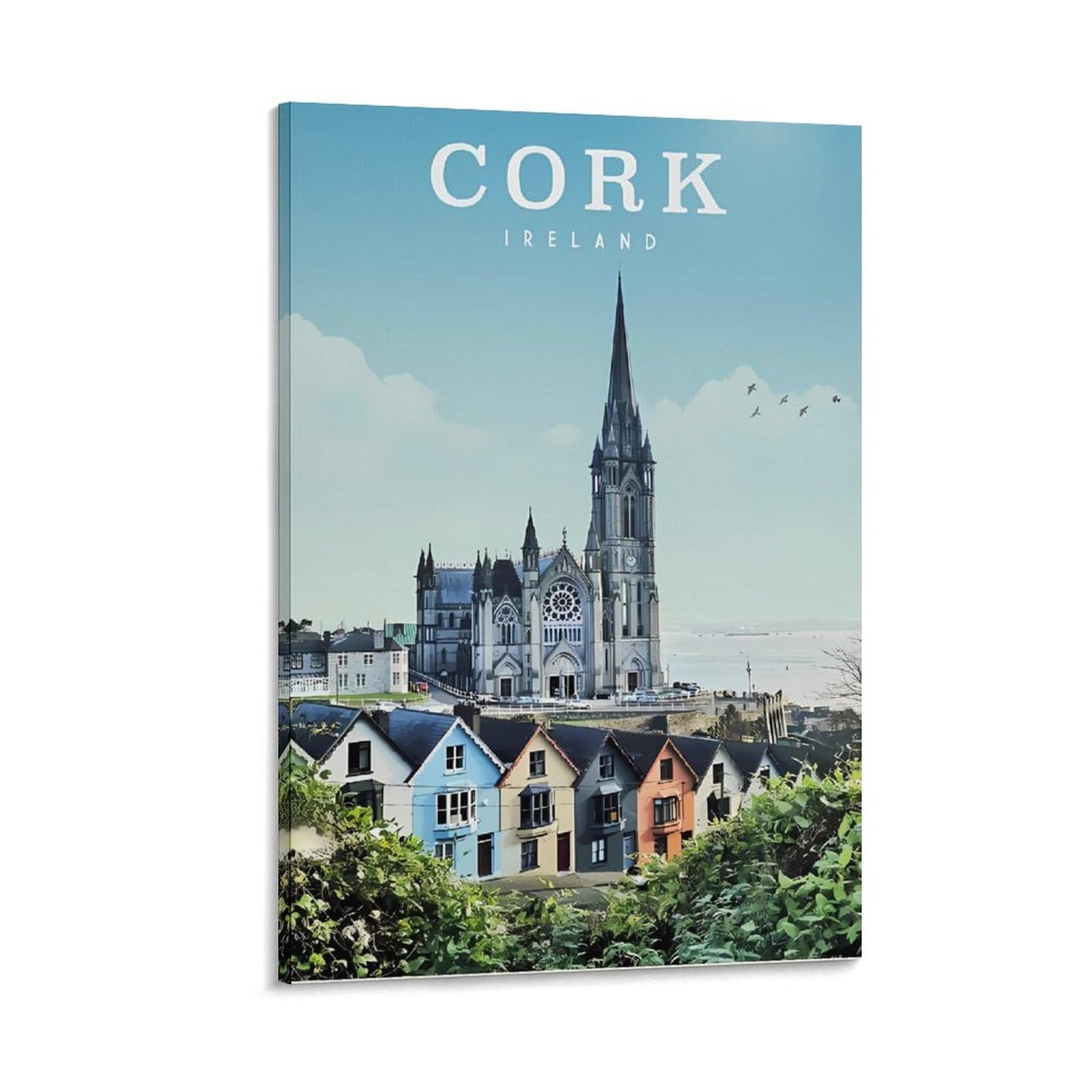 Cork Irlande Poster De Voyage Vintage Impression Sur Toile Pour Chambre