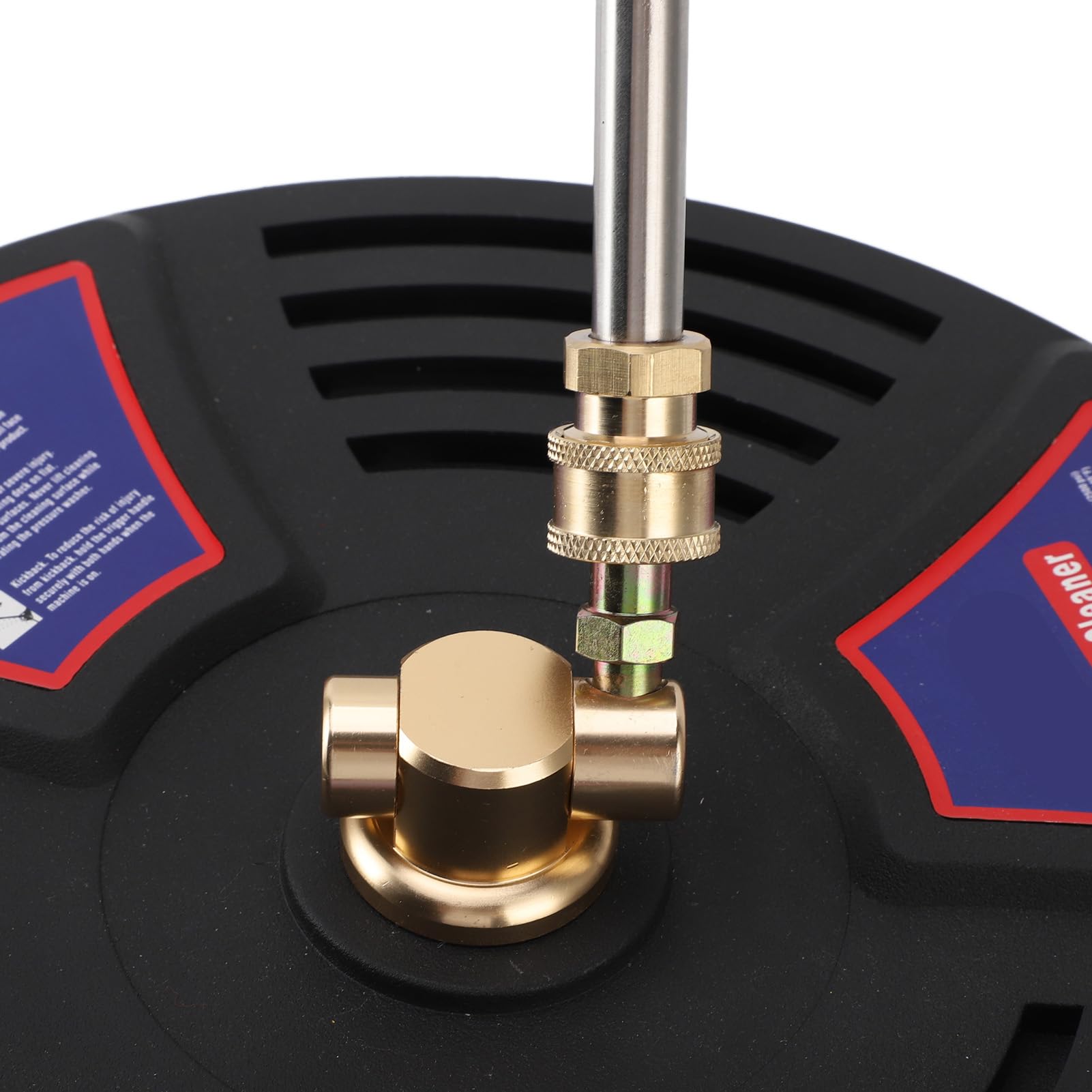 SIXRUN Limpiador de Superficies Profesional para Hidrolimpiadora, 33 cm, 2500 PSI, ABS y Acero Inoxidable, con 2 Varillas de Extensión, Conexión Rápida 1/4 Pulgada
