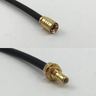 6 inch RG174 SMB FEMALE to SMB MALE BULKHEAD Pigtail Jumper RF coaxial cable 50ohm Quick USA Shipping