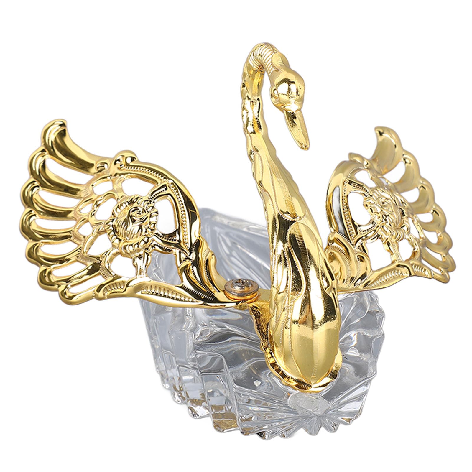 Hapivida Swan Sugar Storage Jar, European Candy Serving Dish Modern Sugar Bowl Condiment Container Golden Seasoning Bowl Kitchen Restaurant Decorative
