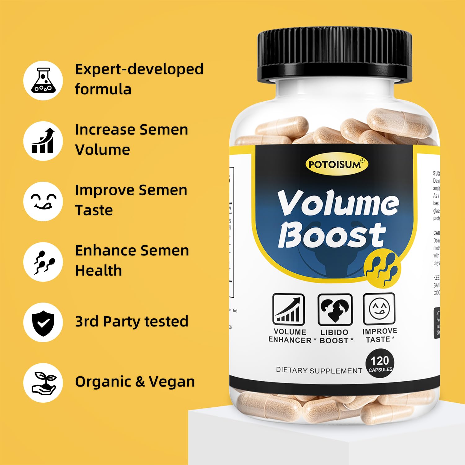 Semen Volume Booster, Semen & Sperm Load Significantly Boost, Men’s Fertility Health Supplement, Help You Increase Load Volume — Amazon image 4