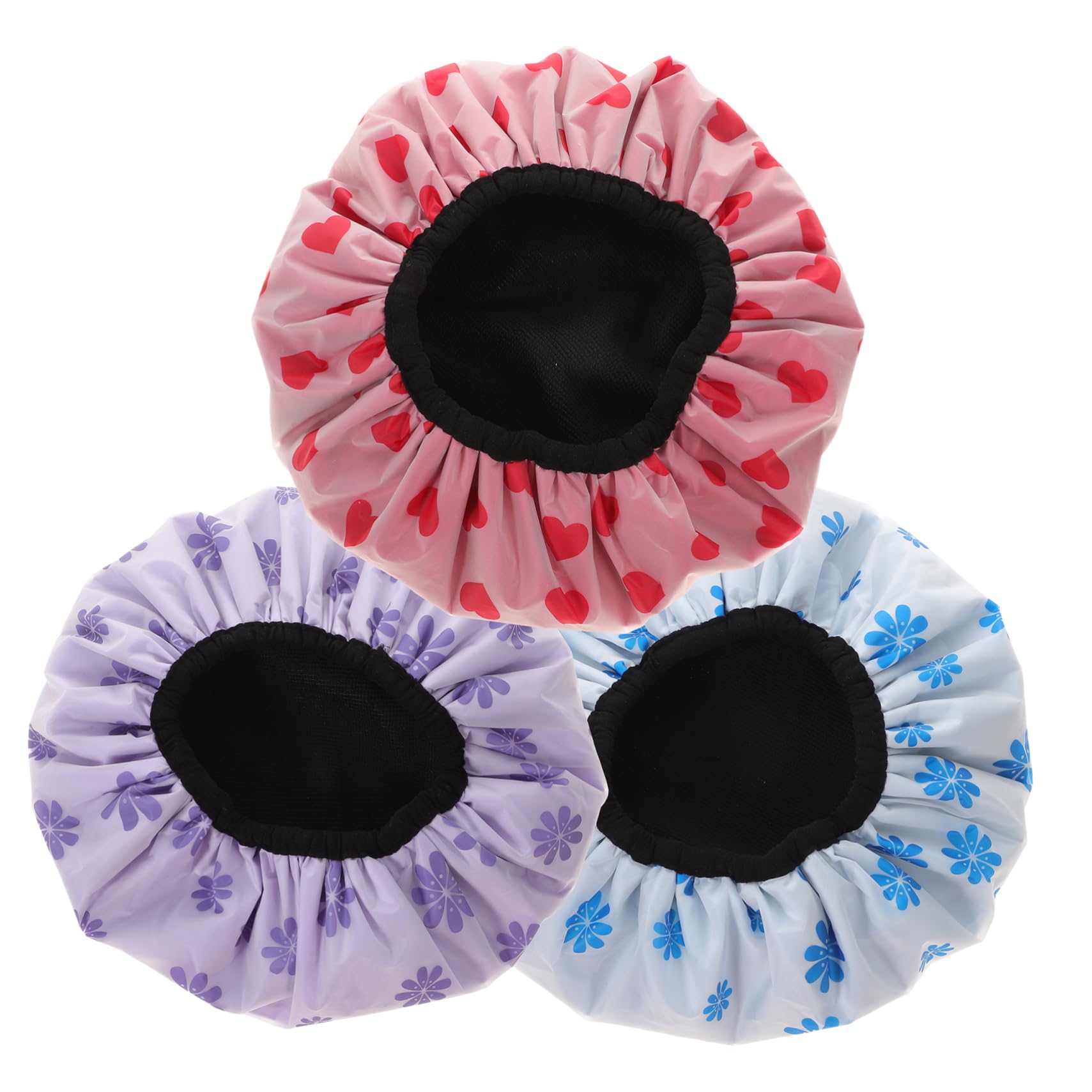 FRCOLOR Cuffie Doccia Riutilizzabili 4 Pezzi, Cuffia Chioma Doccia e Assorbente in Microfibra, Comoda e Traspirante per Make Up e Sonno Stili multipli